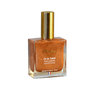 Huile pailletée corps & cheveux – Or de Tahiti