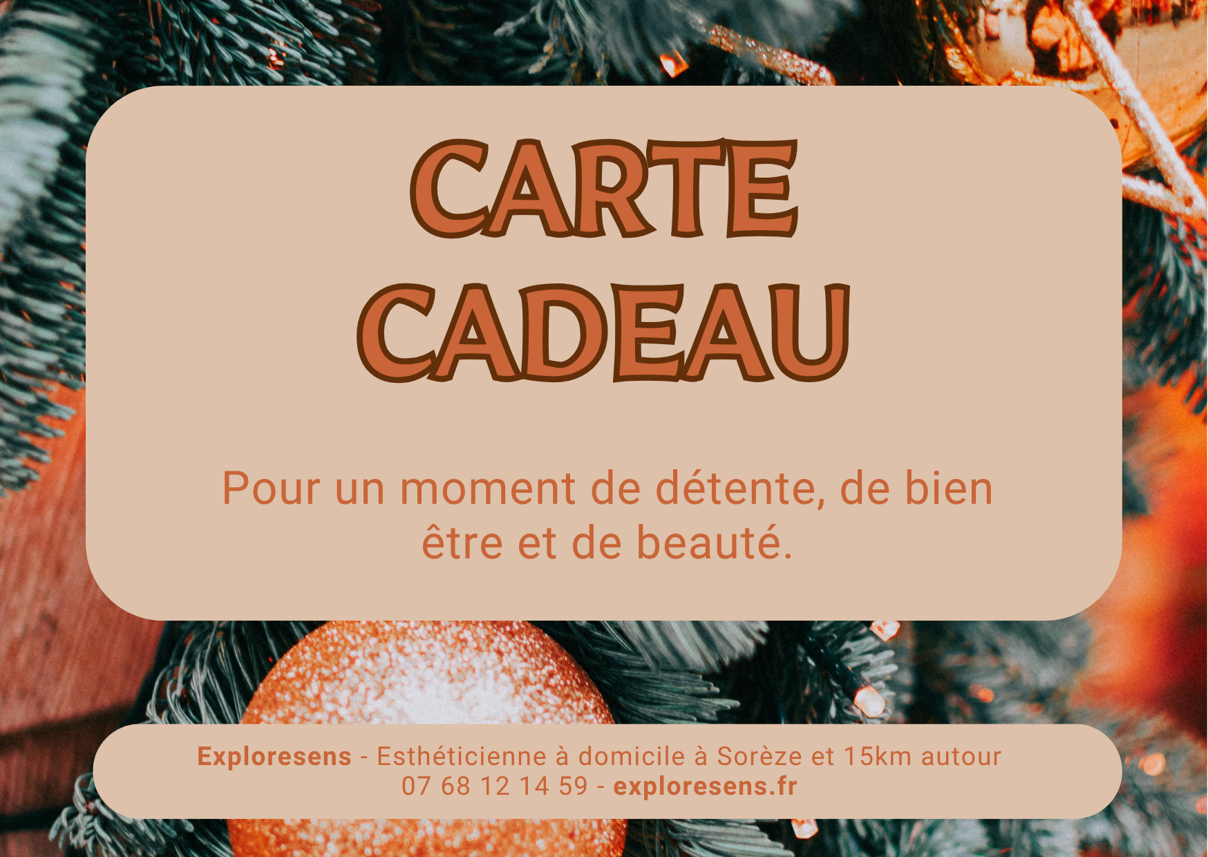 Carte cadeau de Noël